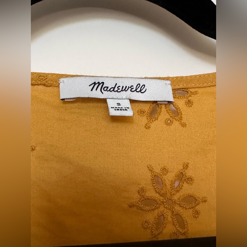 Madewell Scalloped Eyelet Wrap Top - Picture 6 of 9